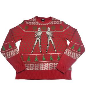 Star Wars Ugly Christmas Sweater Stormtroopers Unisex Small Red Green White